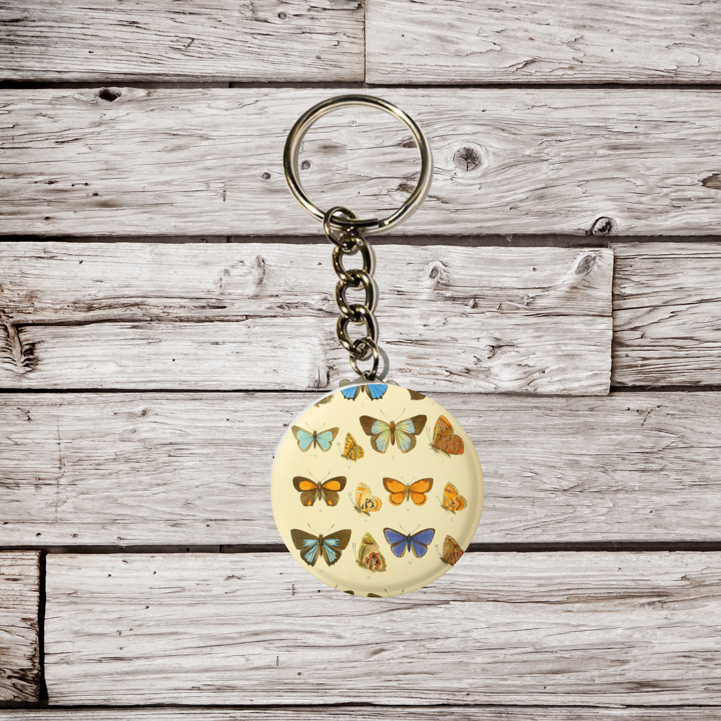 Butterfly Pin Back Button, Magnet, Keychain