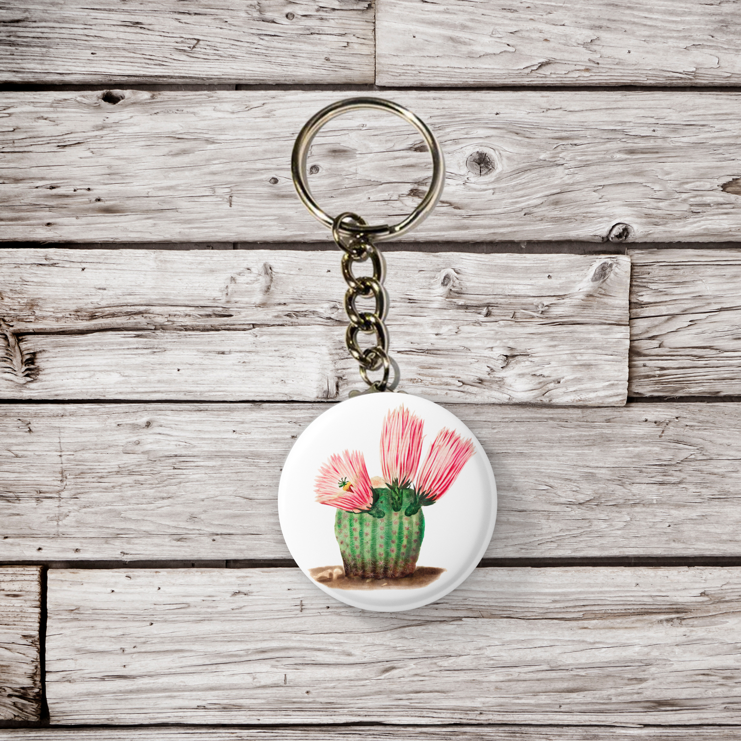 Cactus Pin Back Button, Magnet, Keychain