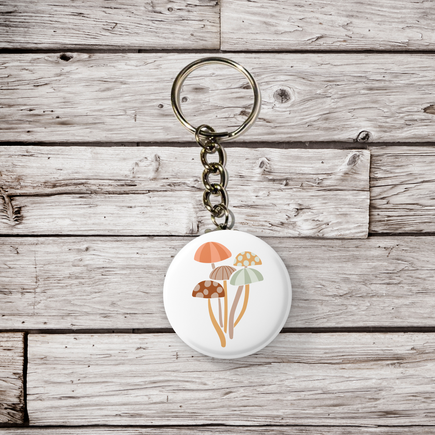 Mushrooms Pin Back Button, Magnet, Keychain