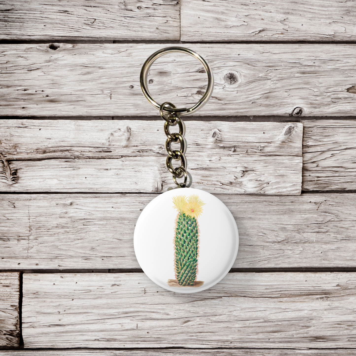 Cactus Pin Back Button, Magnet, Keychain