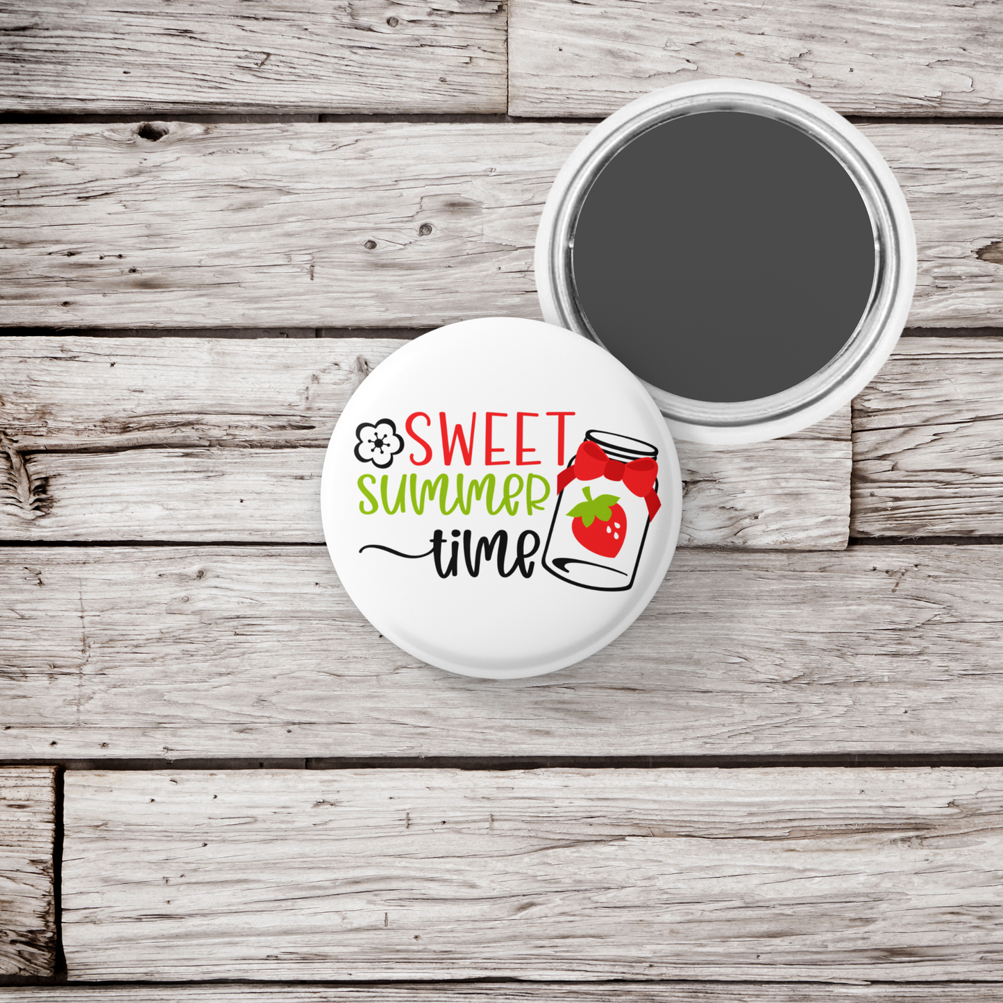 Sweet Summer Time Pin Back Button, Magnet, Keychain