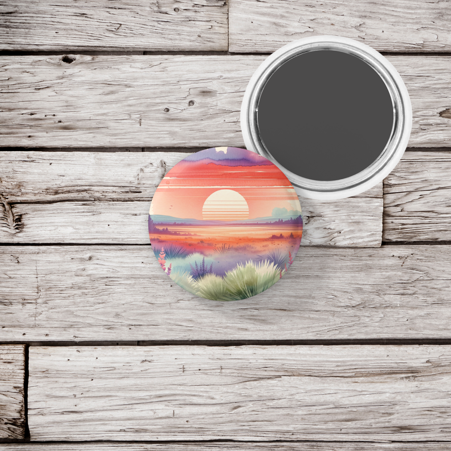 Southwest Desert 5 Pin Pin Back Button, Magnet, Keychain