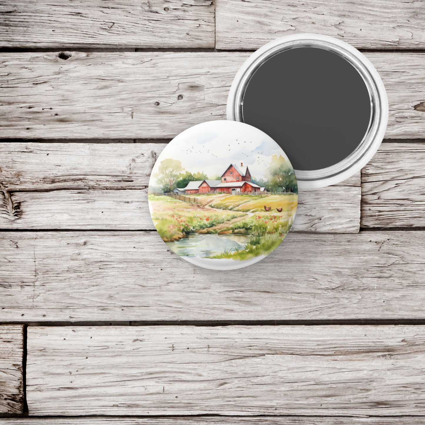 Farm 6 Pin Back Button, Magnet, Keychain