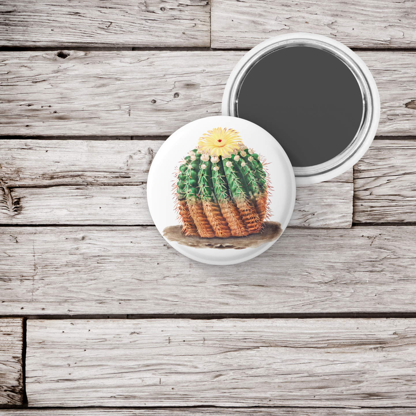 Cactus Pin Back Button, Magnet, Keychain