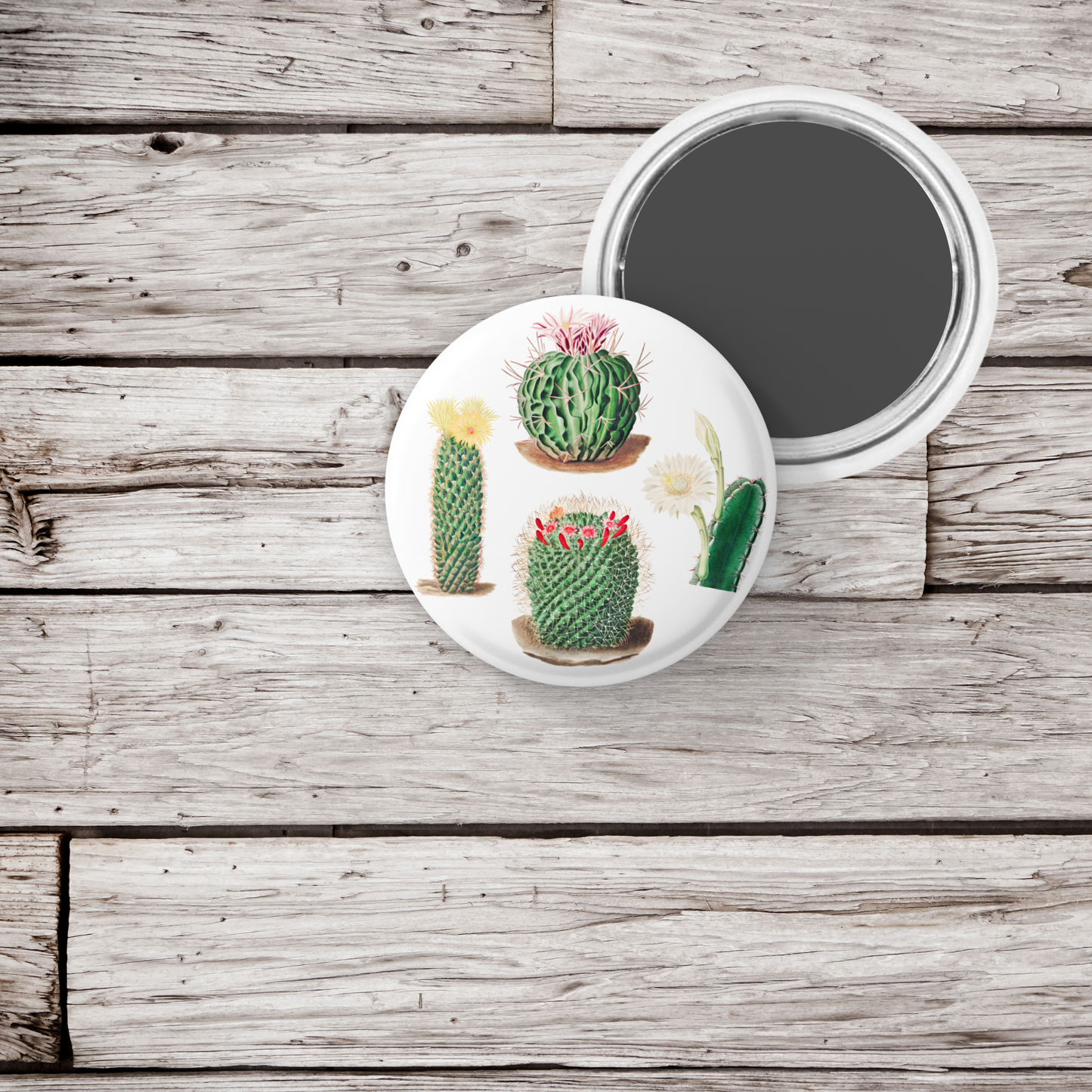 Cactus Pin Back Button, Magnet, Keychain