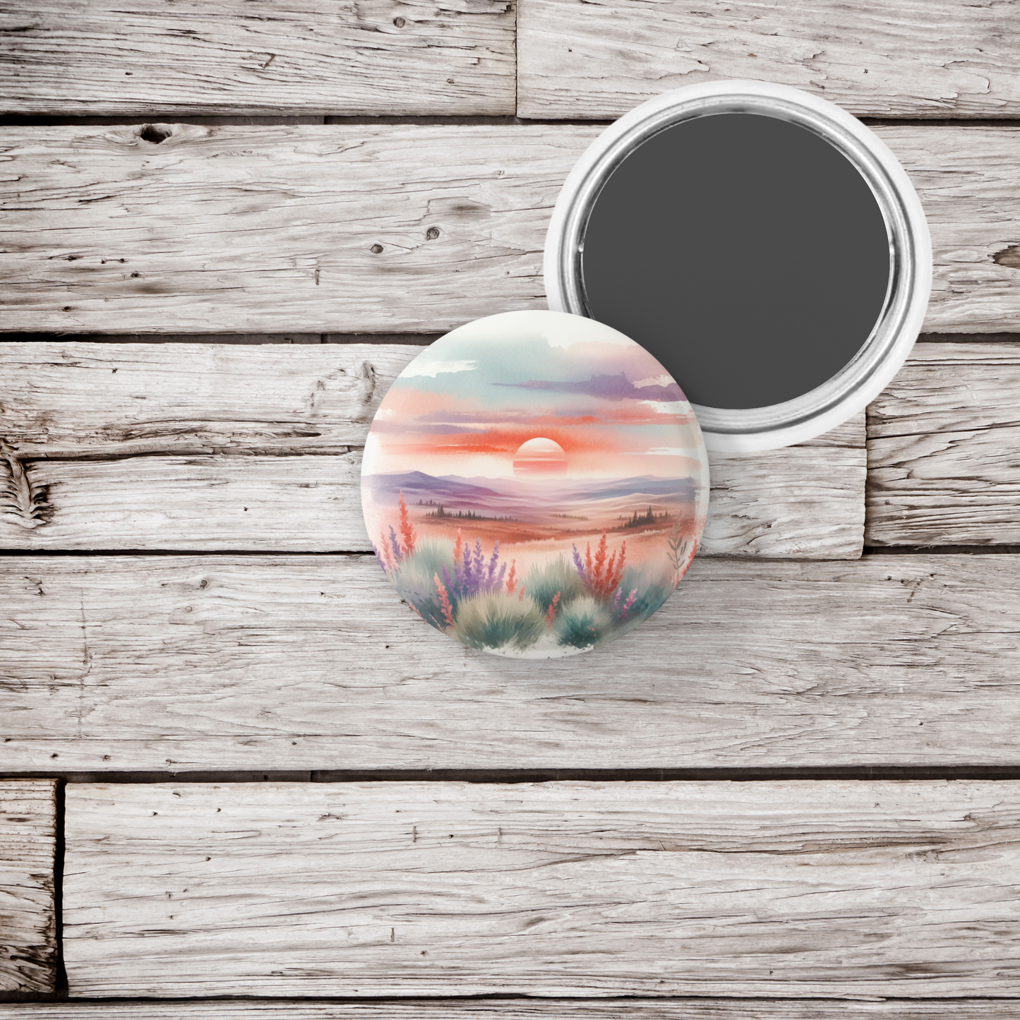 Southwest Desert Pin Pin Back Button, Magnet, Keychain