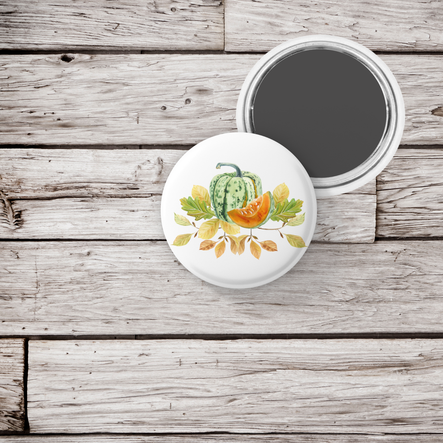 Fall Gourd Pin Back Button, Magnet, Keychain