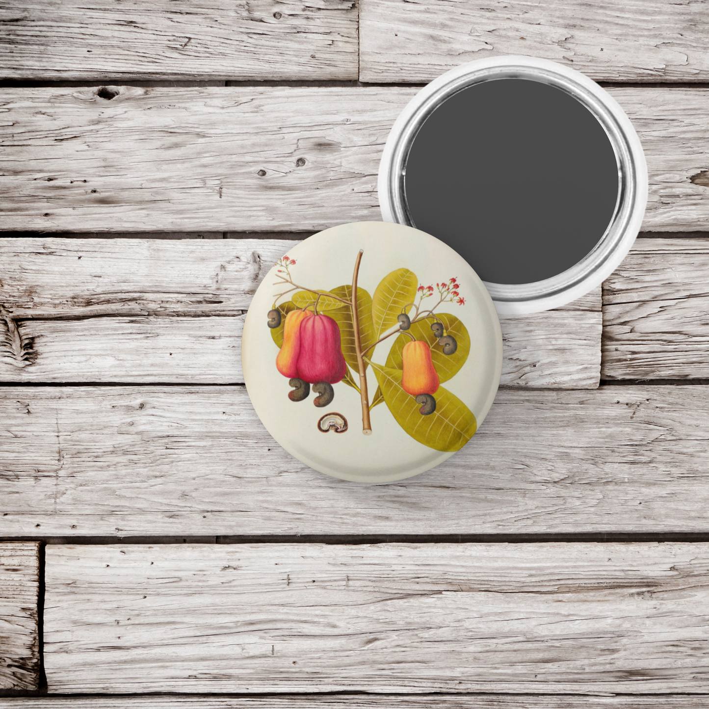 Cashew Plant Pin Back Button, Magnet, Keychain