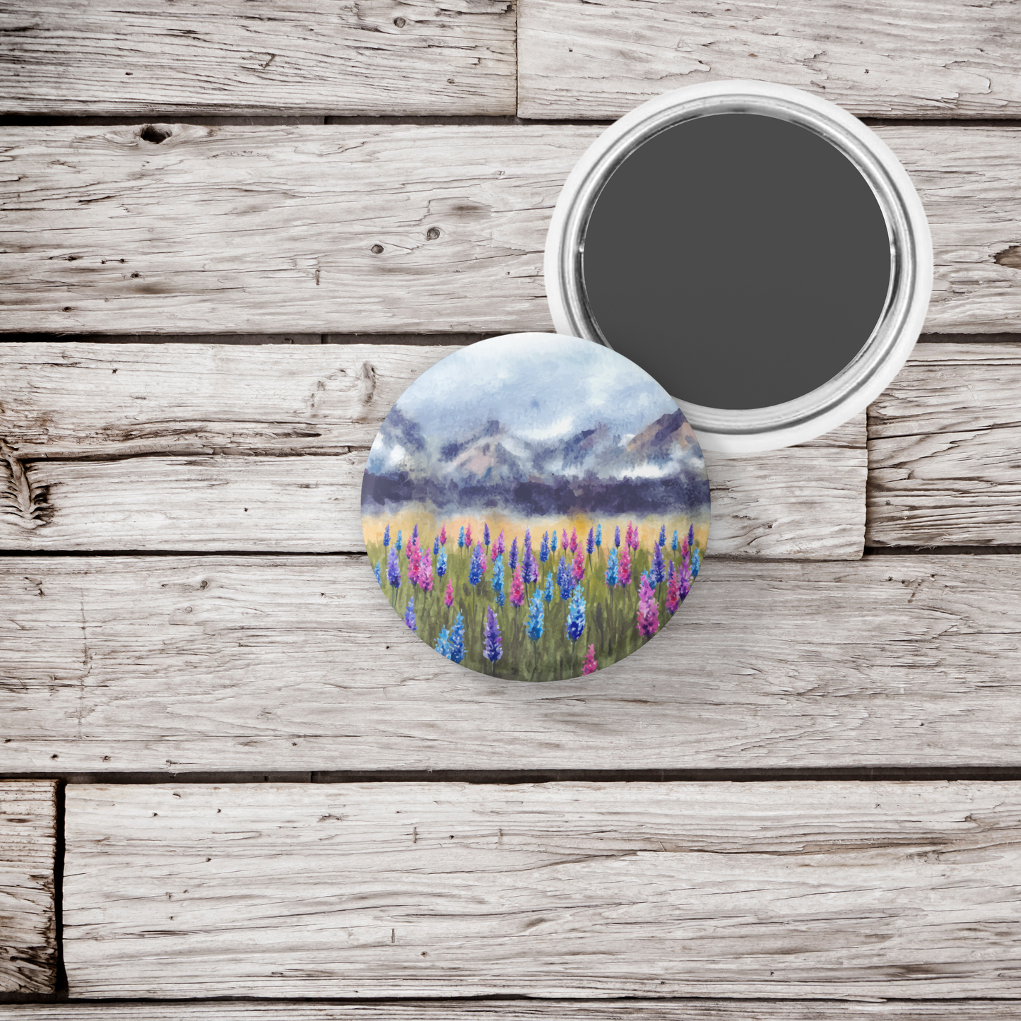 Wildflower Field 5 Pin Pin Back Button, Magnet, Keychain
