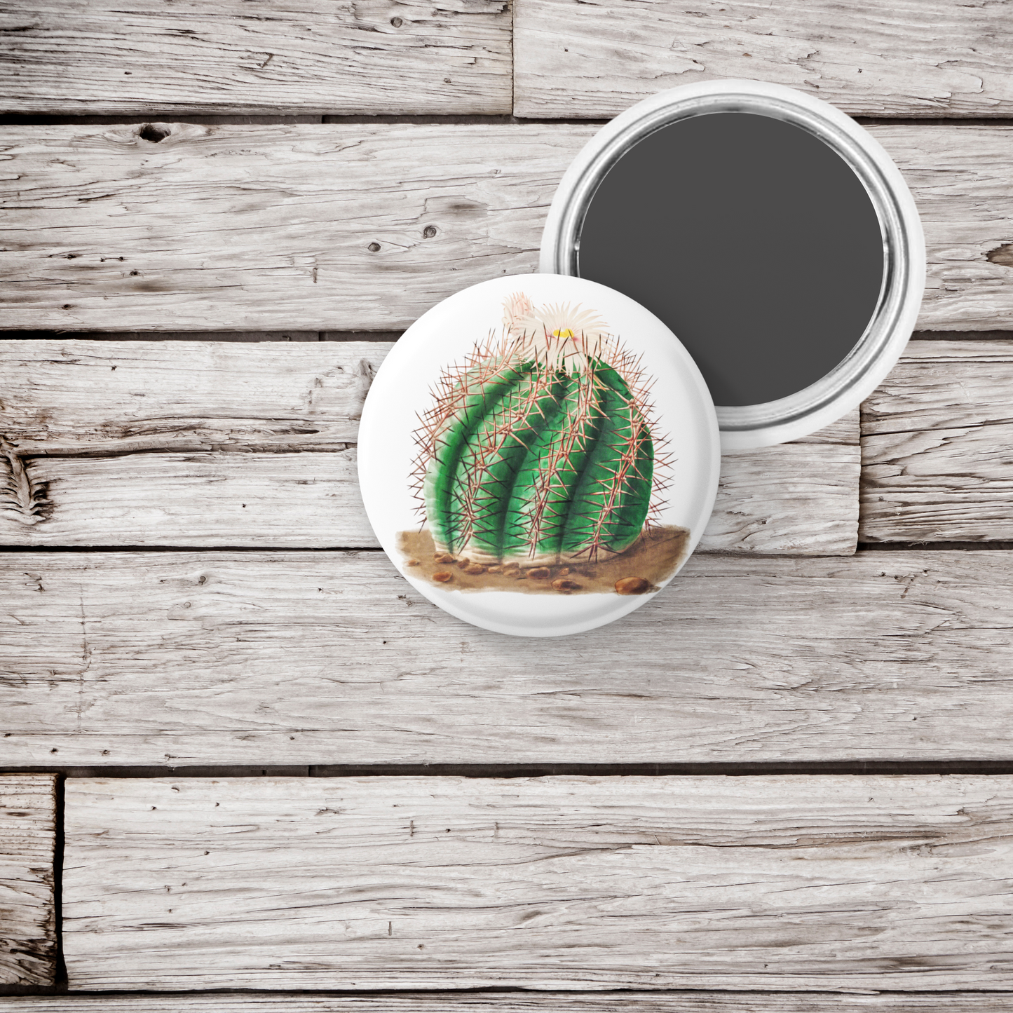 Cactus Pin Back Button, Magnet, Keychain