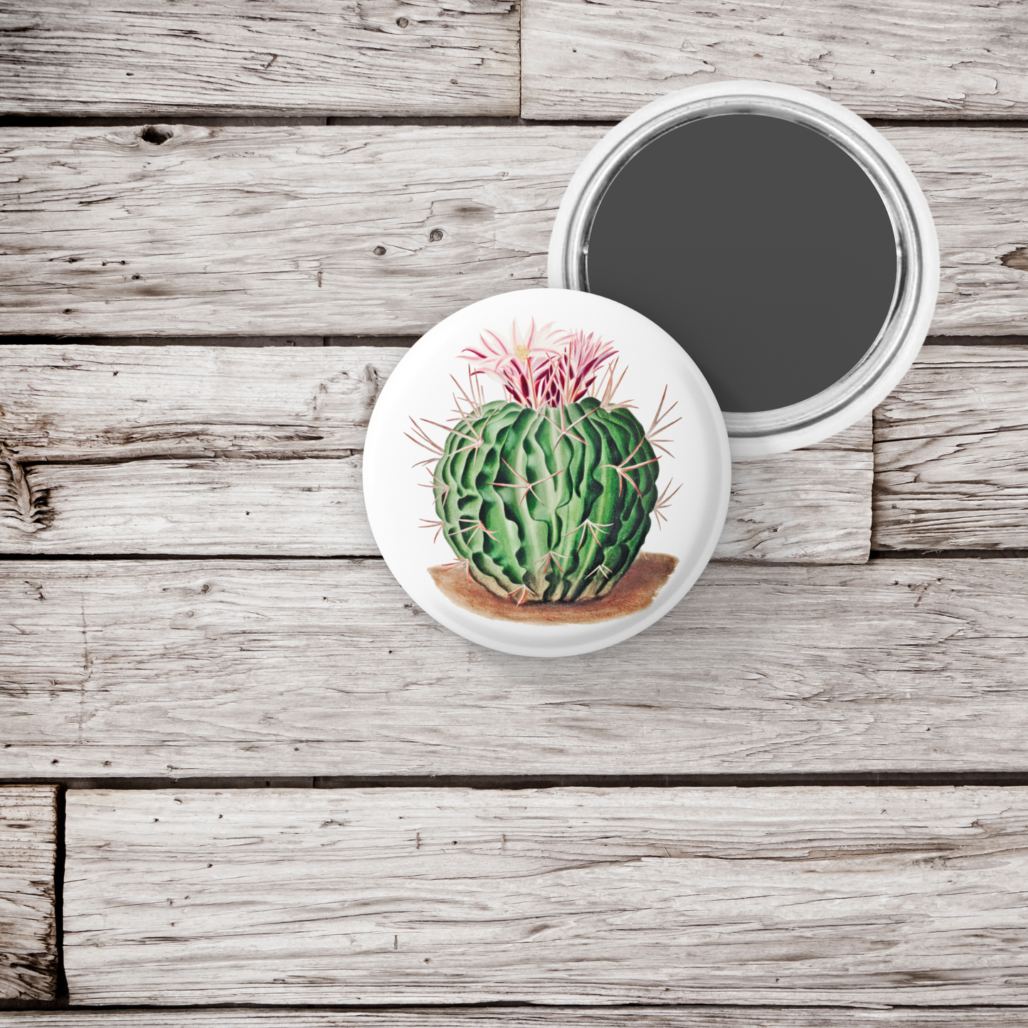 Cactus Pin Back Button, Magnet, Keychain