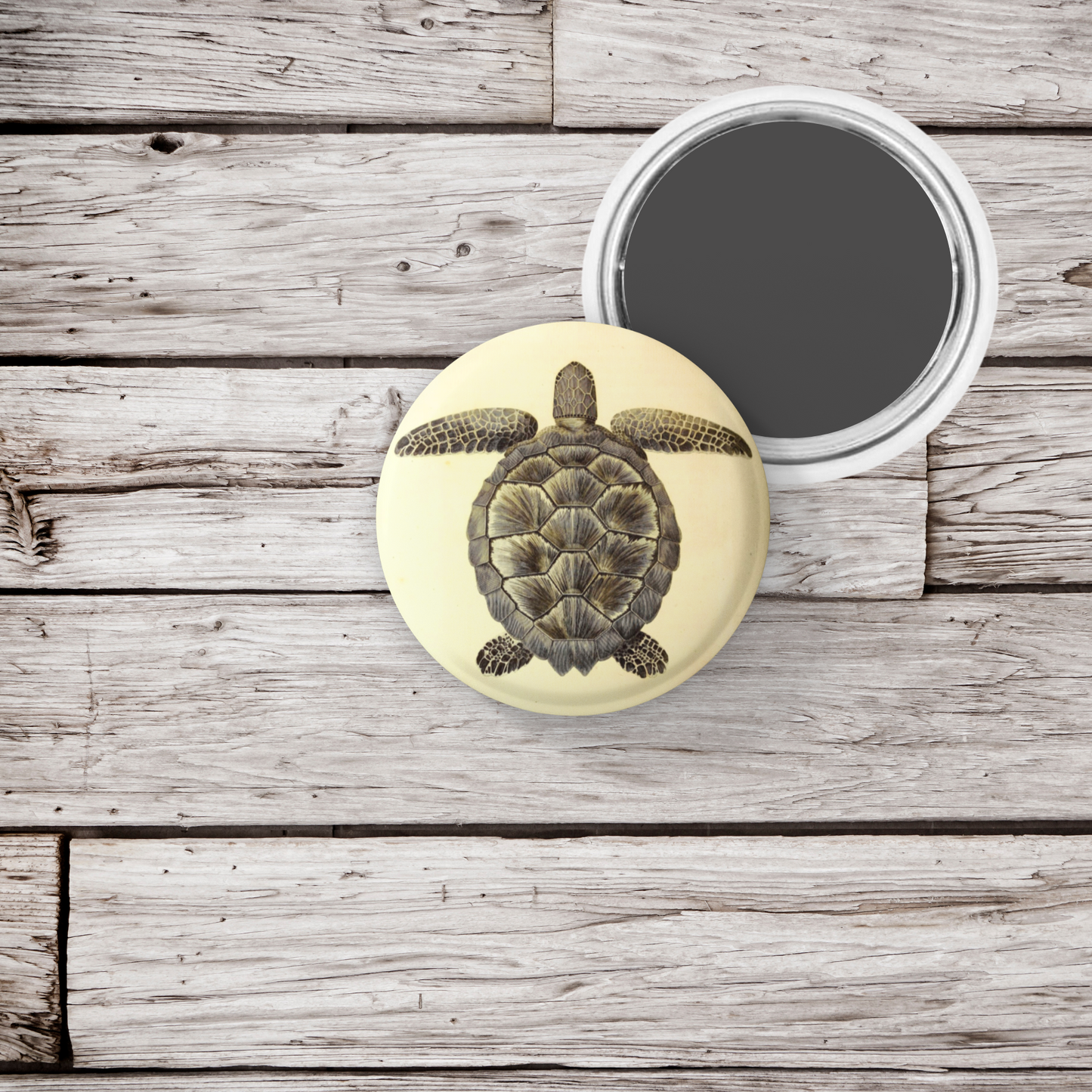 Sea Turtle Pin Back Button, Magnet, Keychain