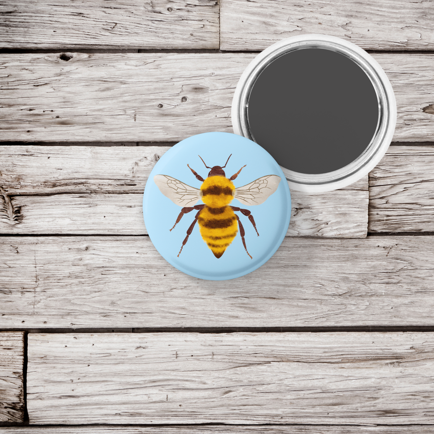 Honey Bee Pin Back Button, Magnet, Keychain