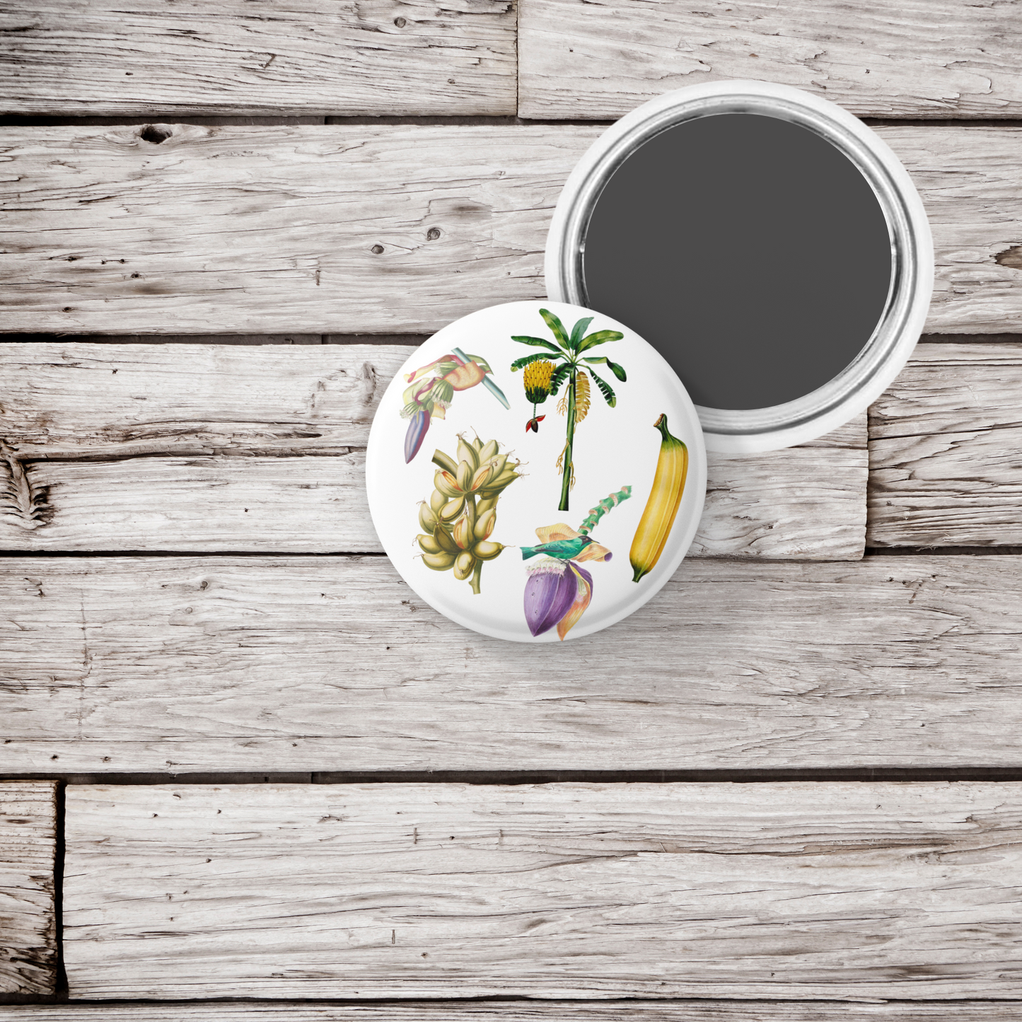 Banana Pin Back Button, Magnet, Keychain
