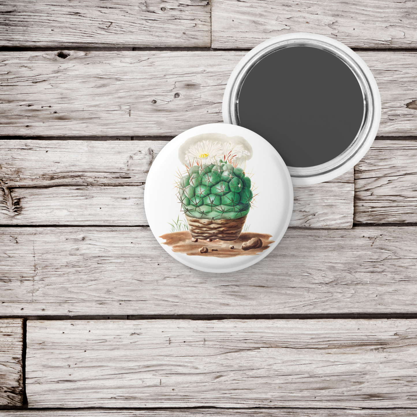 Cactus Pin Back Button, Magnet, Keychain