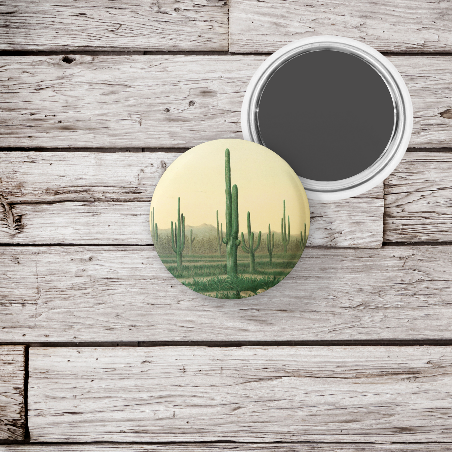 Saguaro Cactus Pin Back Button, Magnet, Keychain