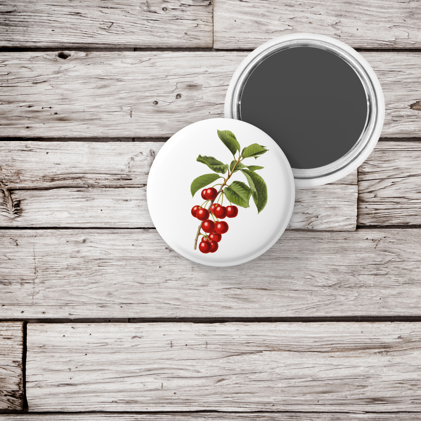 Cherry Pin Back Button, Magnet, Keychain