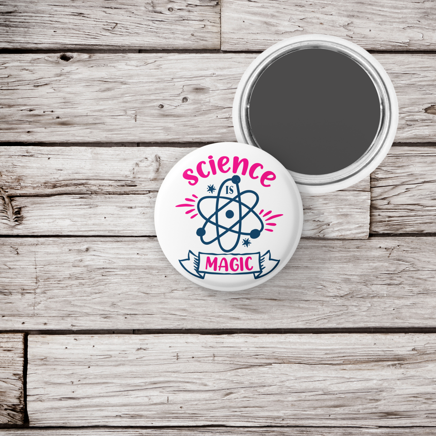 Science Is Magic Pin Back Button, Magnet, Keychain