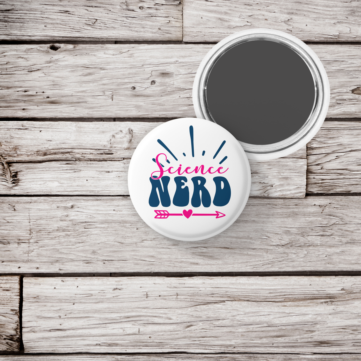 Science Nerd Pin Back Button, Magnet, Keychain