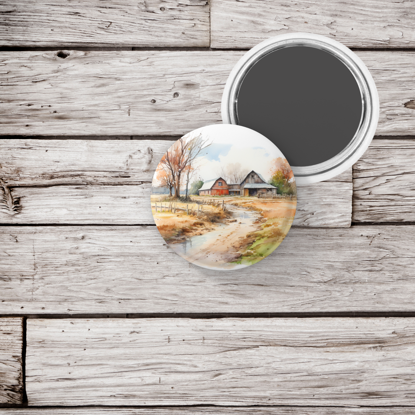 Farm 3 Pin Back Button, Magnet, Keychain