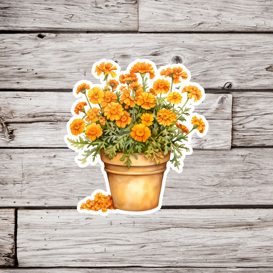 Marigold Flower Sticker