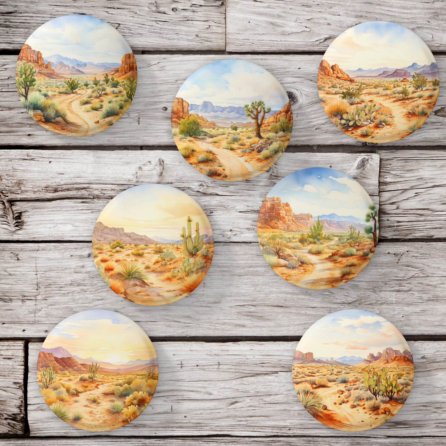 Desert Landscape Pins Mix
