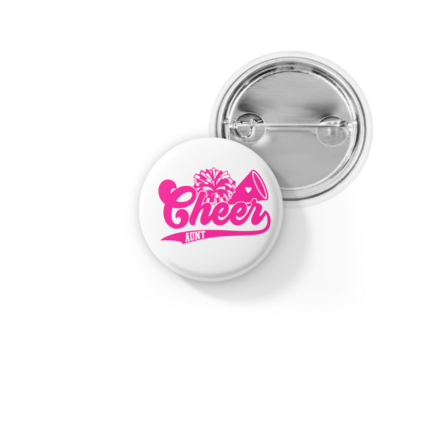 Cheer Aunt Pin Back Button, Magnet