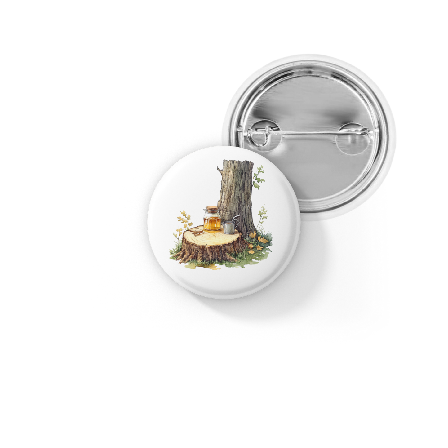 Maple Syruping Pin Back Button, Magnet