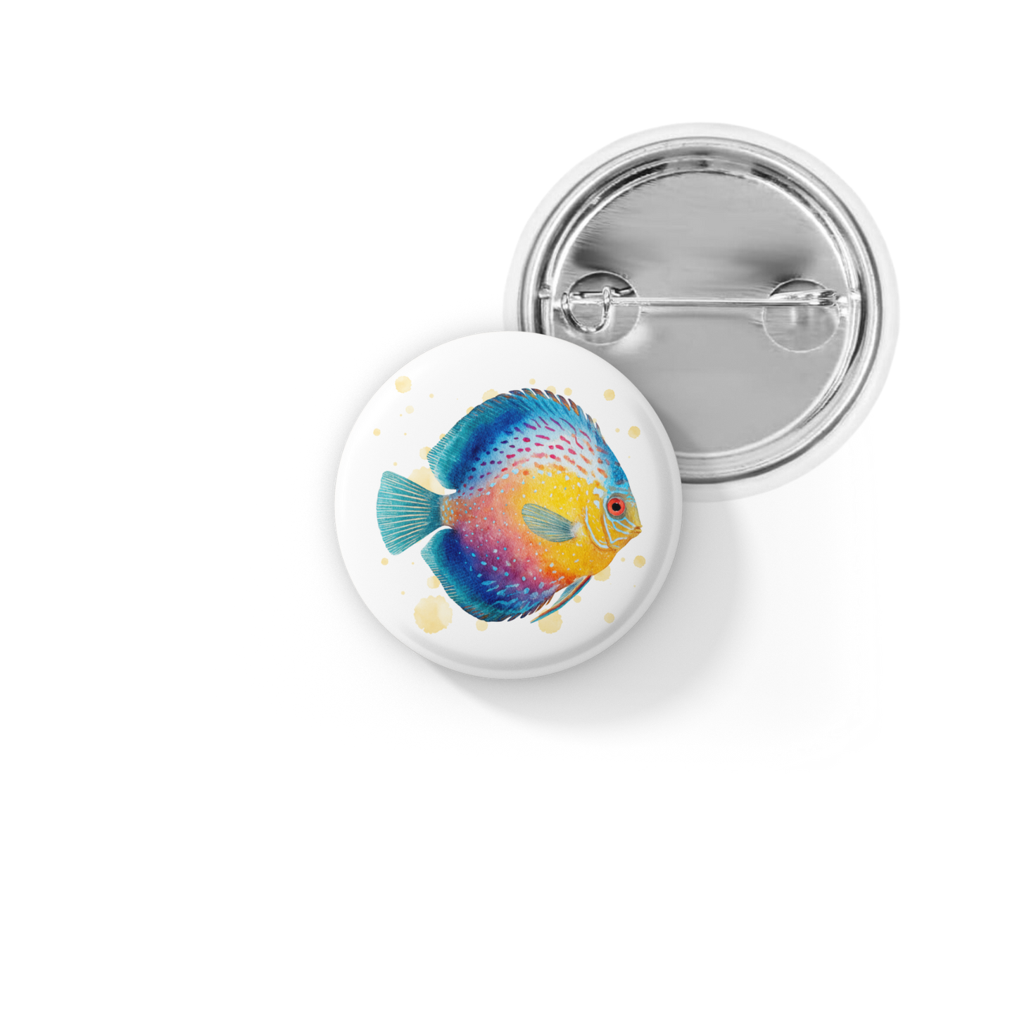 Discus Fish Tropical Fish Pin Back Button, Magnet