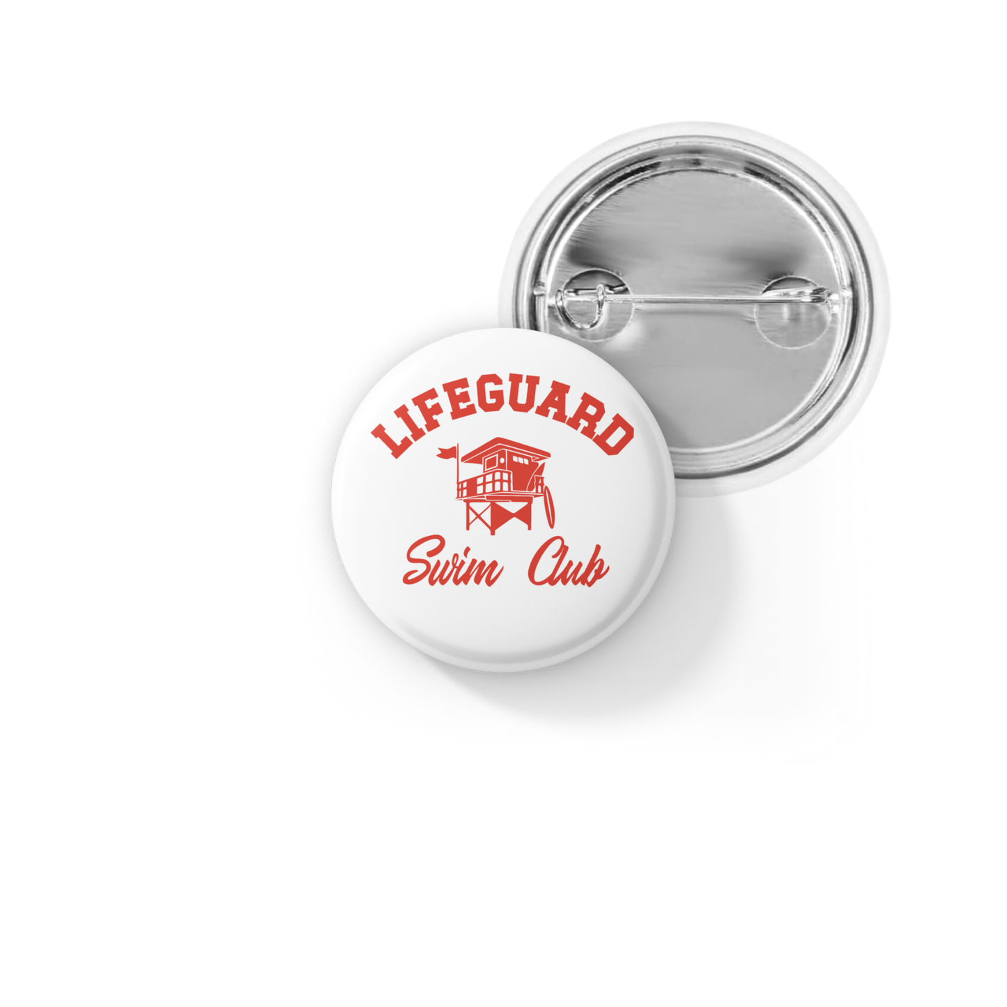 Lifeguard Swim Club Pin Back Button, Magnet
