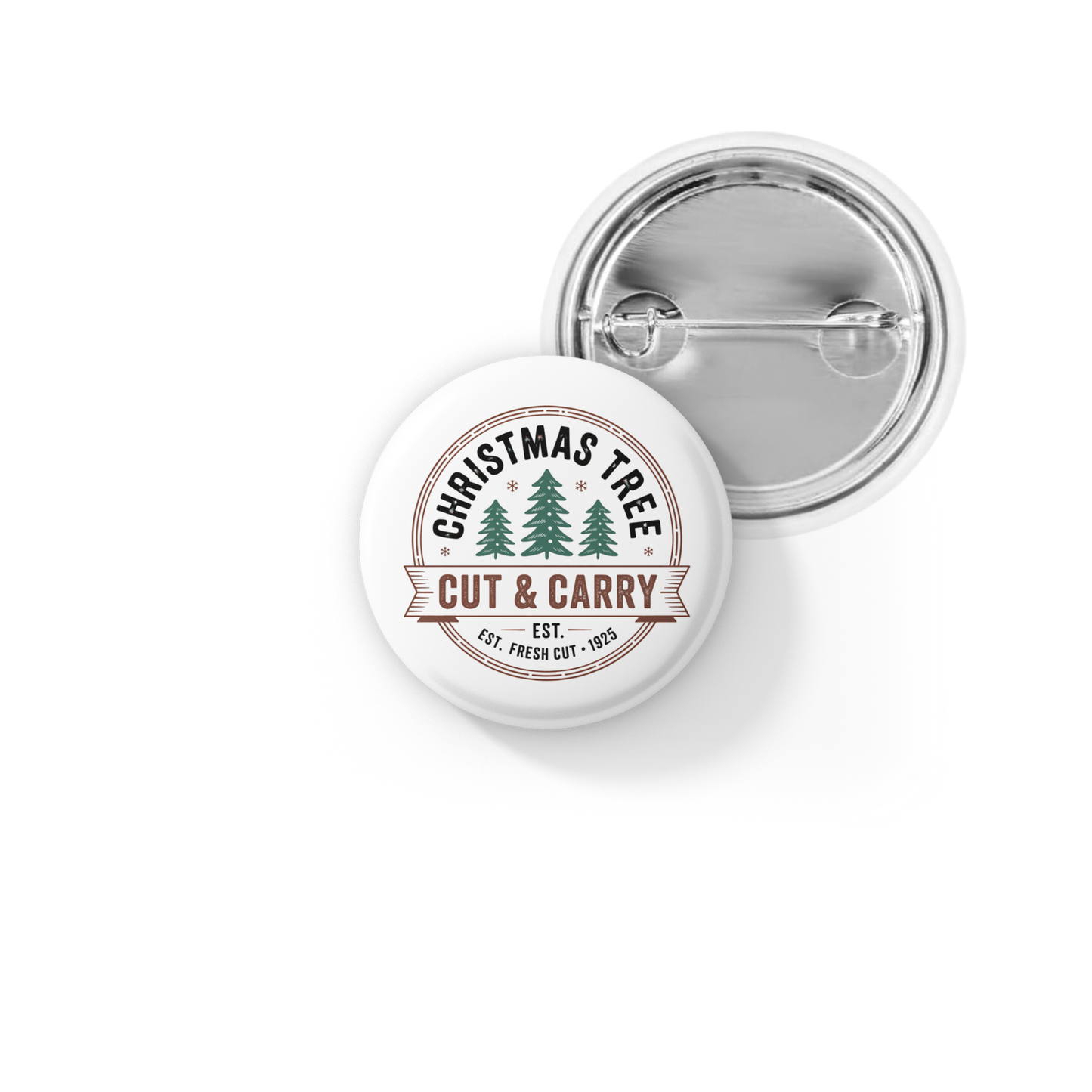Christmas Tree Farm Pin Pin Back Button, Magnet