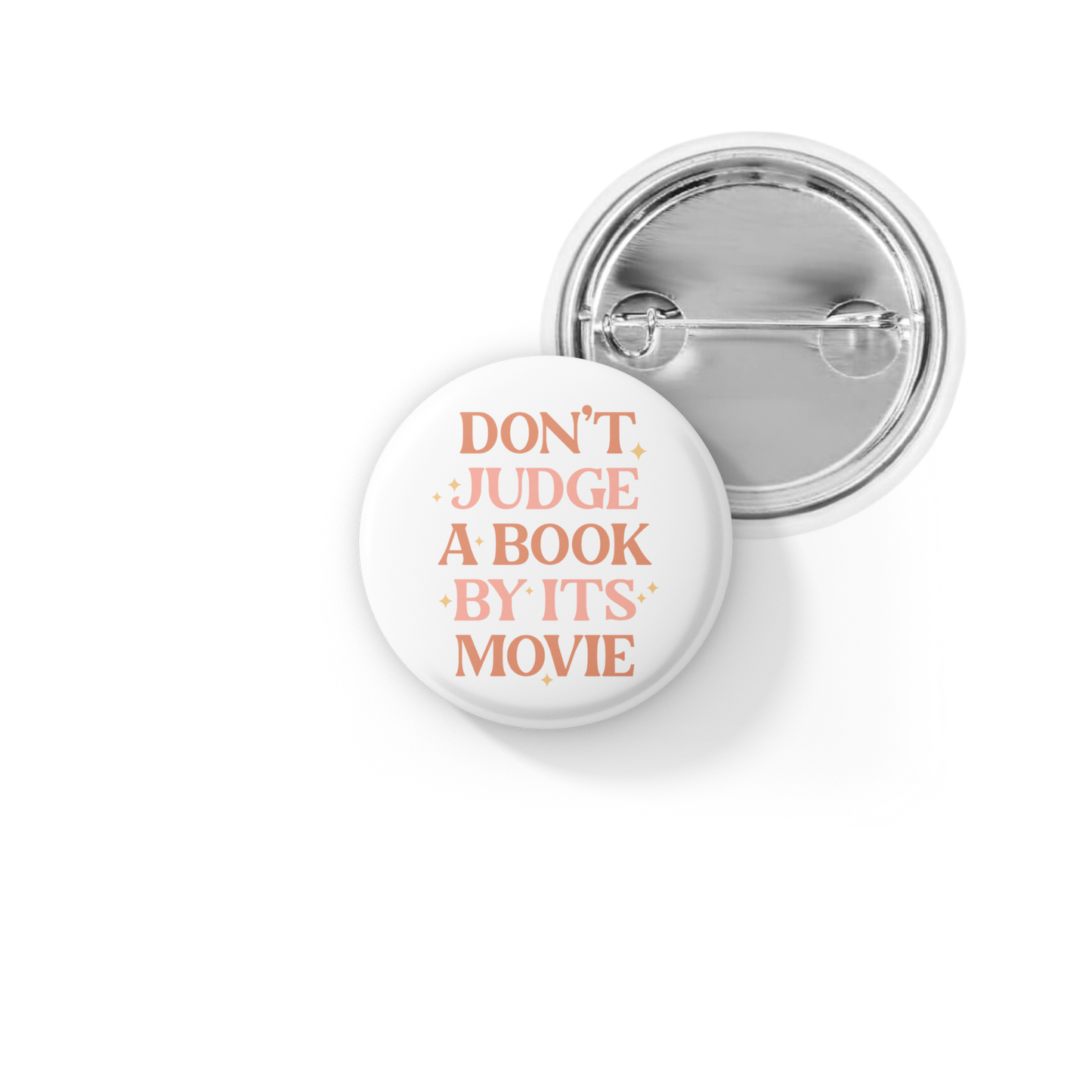 Don't Judge A Book By It's Movies Pin Back Button, Magnet