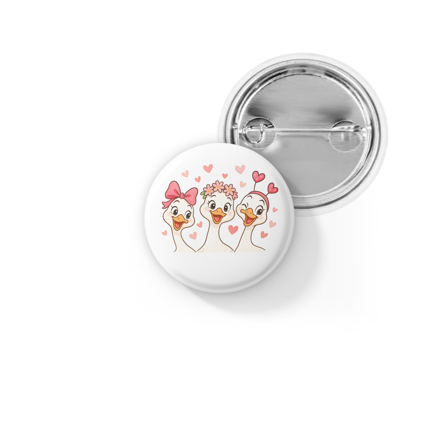 Valentine Goose Pin Back Button, Magnet