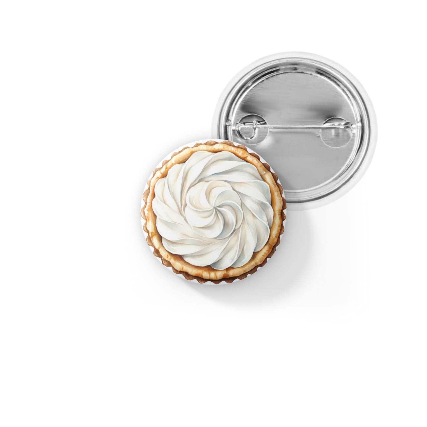 Meringue Pie Pin Back Button, Magnet