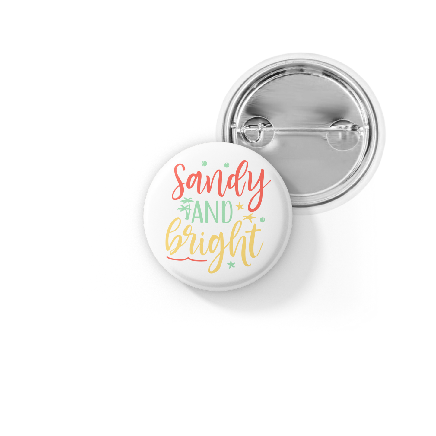 Sandy and Bright Pin Back Button, Magnet