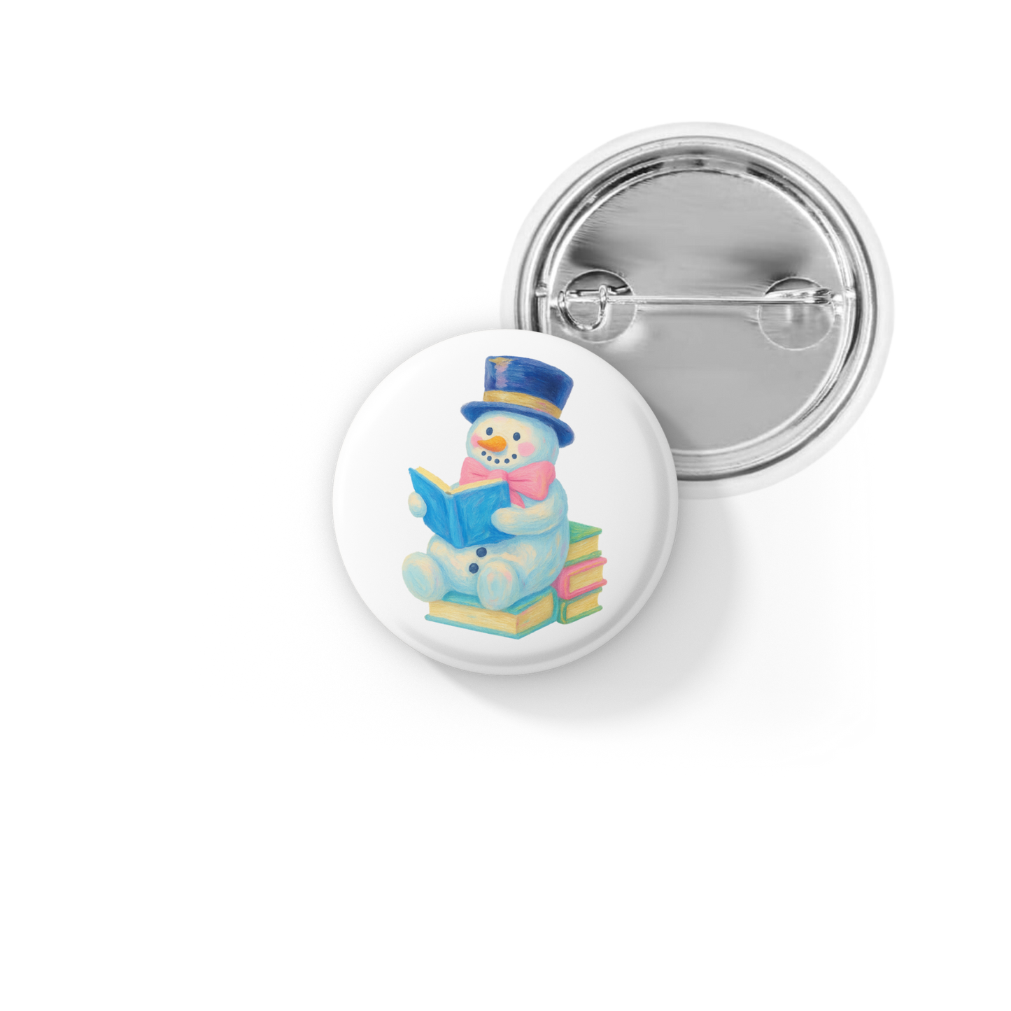 Snowman 4 Pin Back Button, Magnet