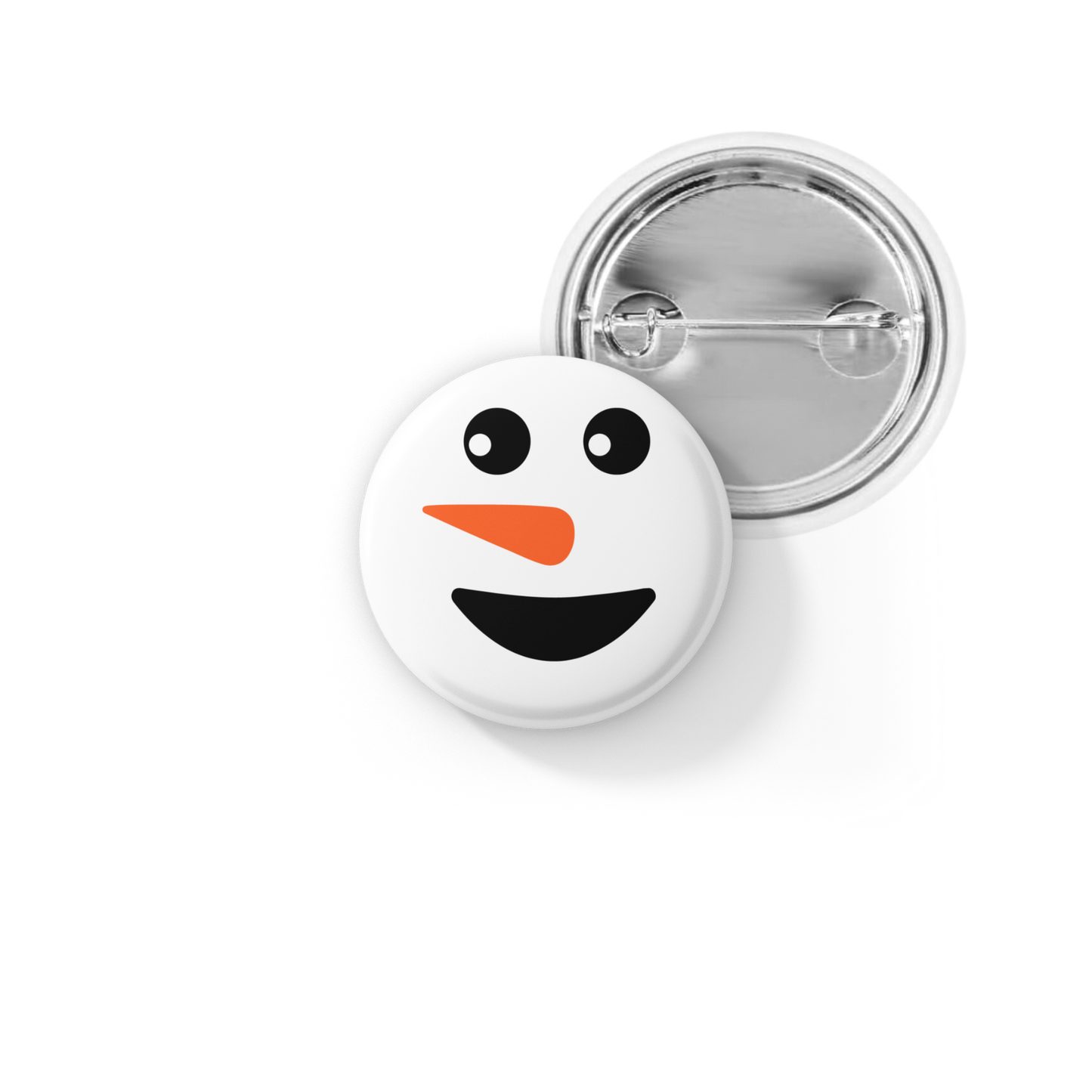 Snowman Face 5 Pin Back Button, Magnet