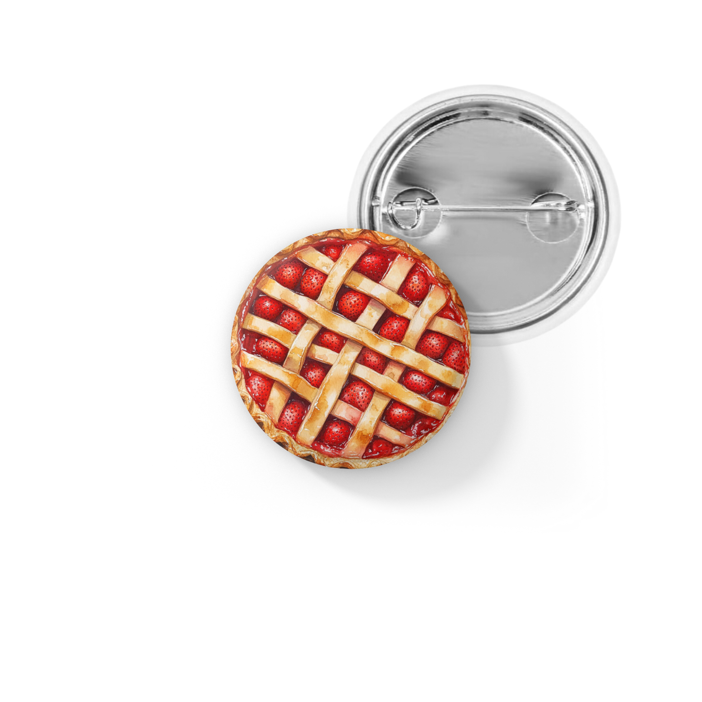 Strawberry Pie Pin Back Button, Magnet