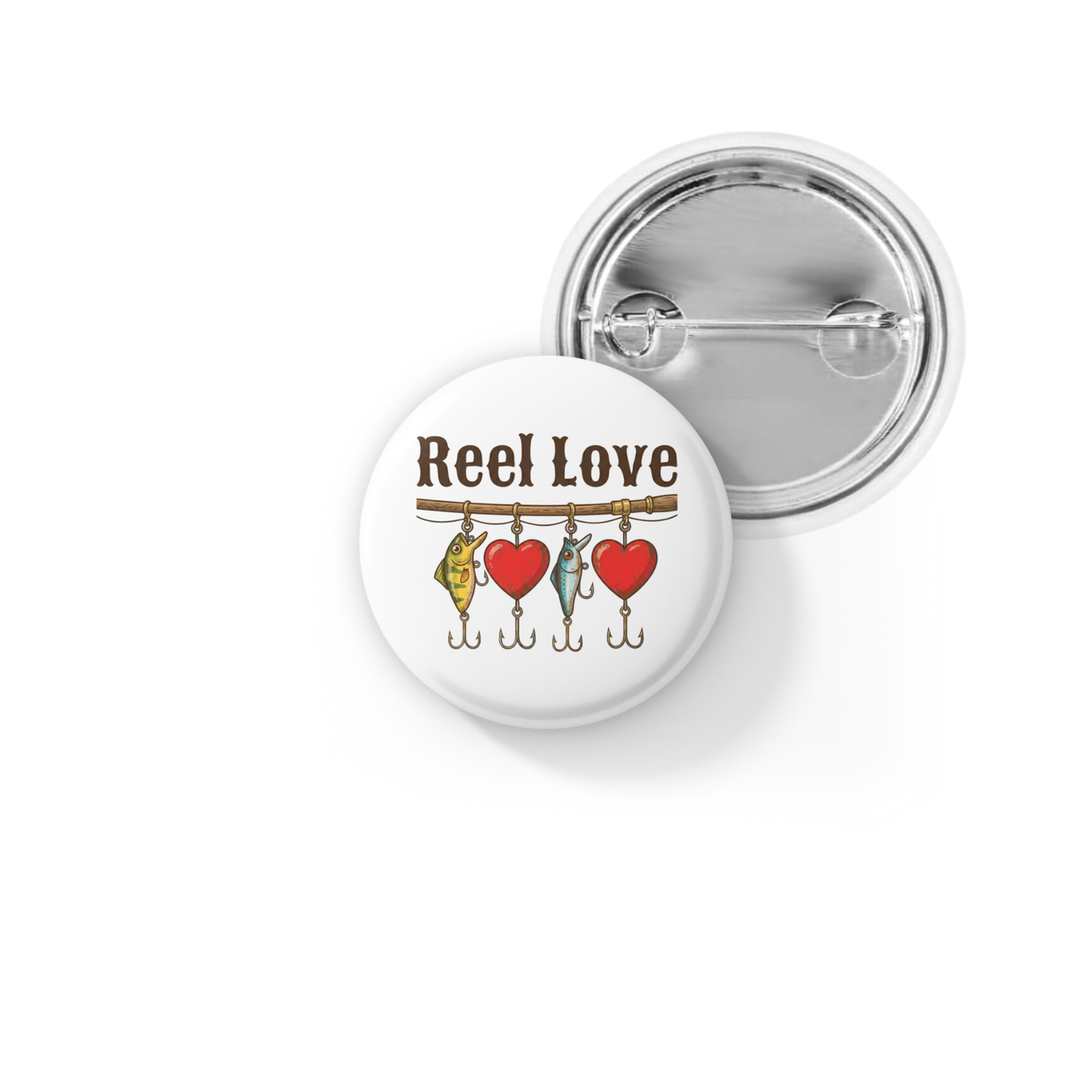 Reel Love Pin Back Button, Magnet