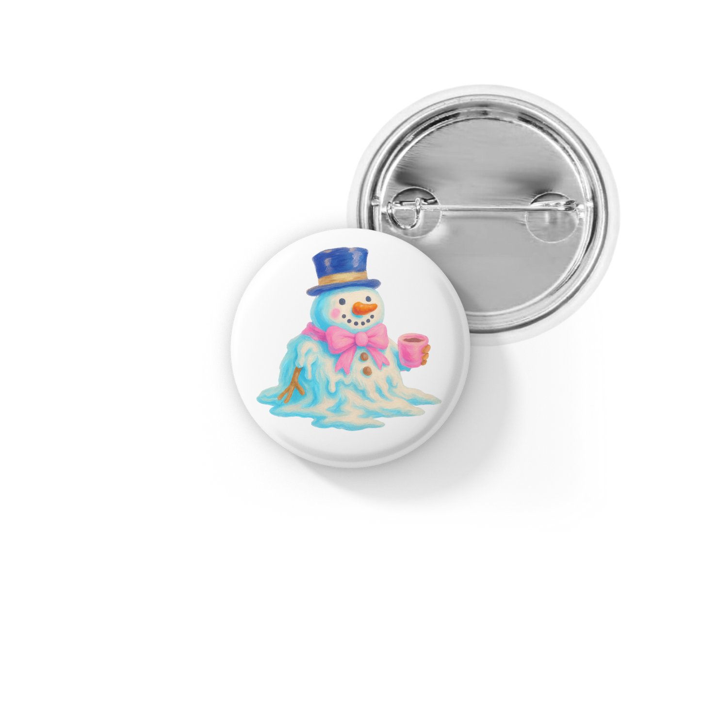 Snowman 8 Pin Back Button, Magnet