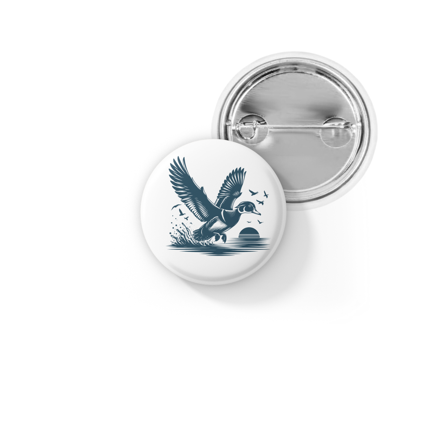 Wood Duck Pin Back Button, Magnet