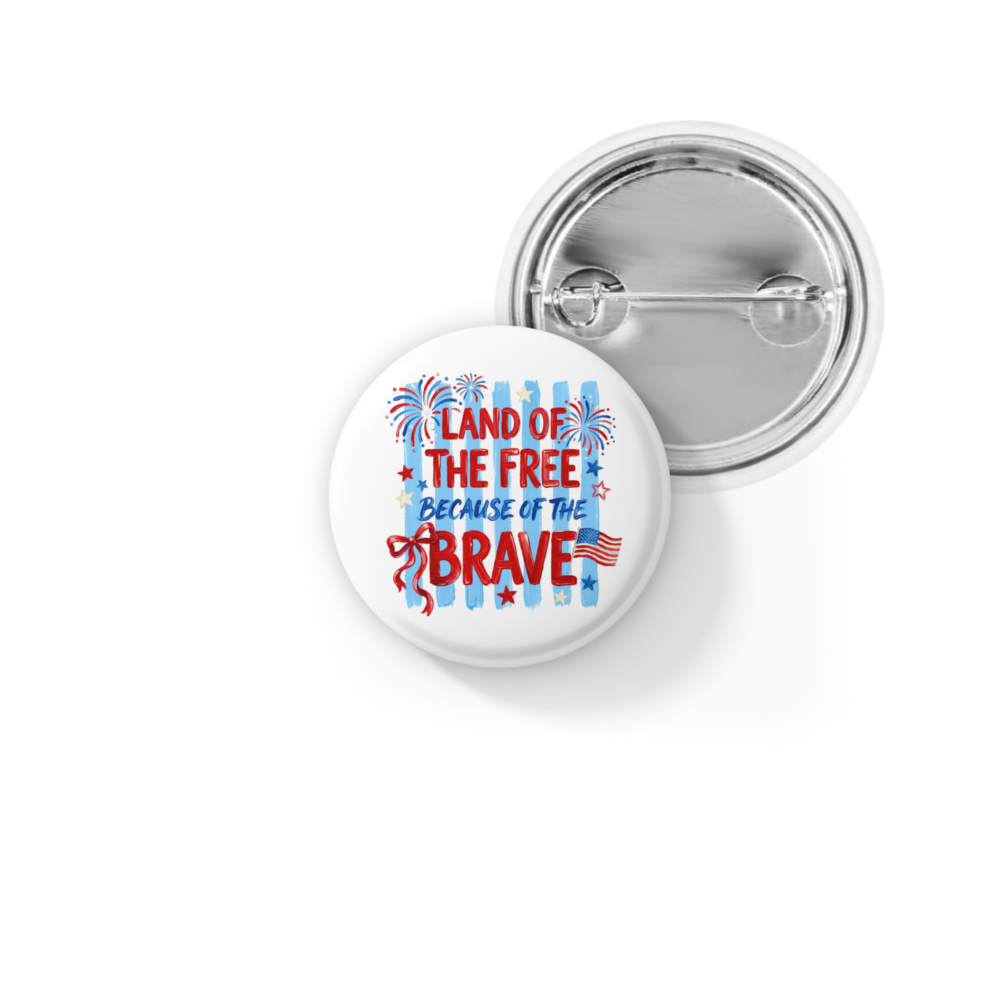Land Of The Free Pin Back Button, Magnet