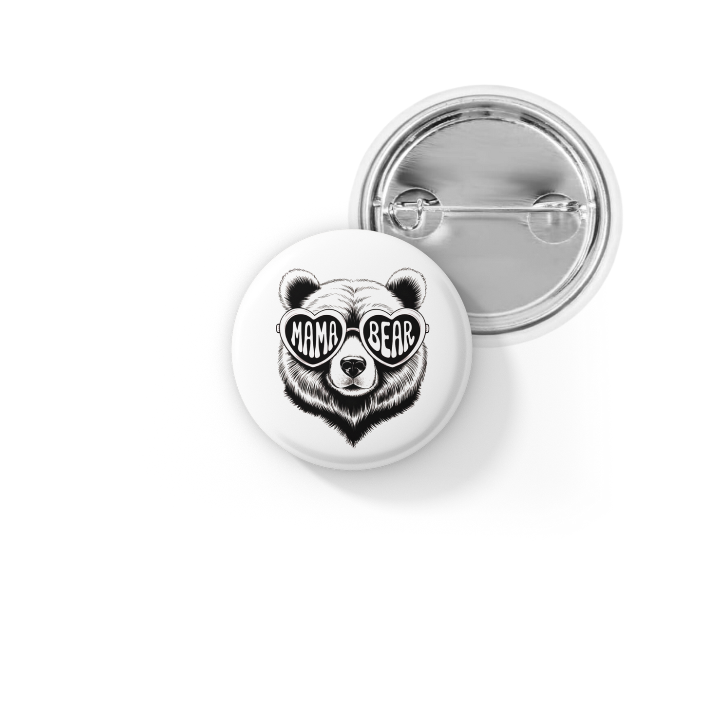 Mama Bear Pin Back Button, Magnet