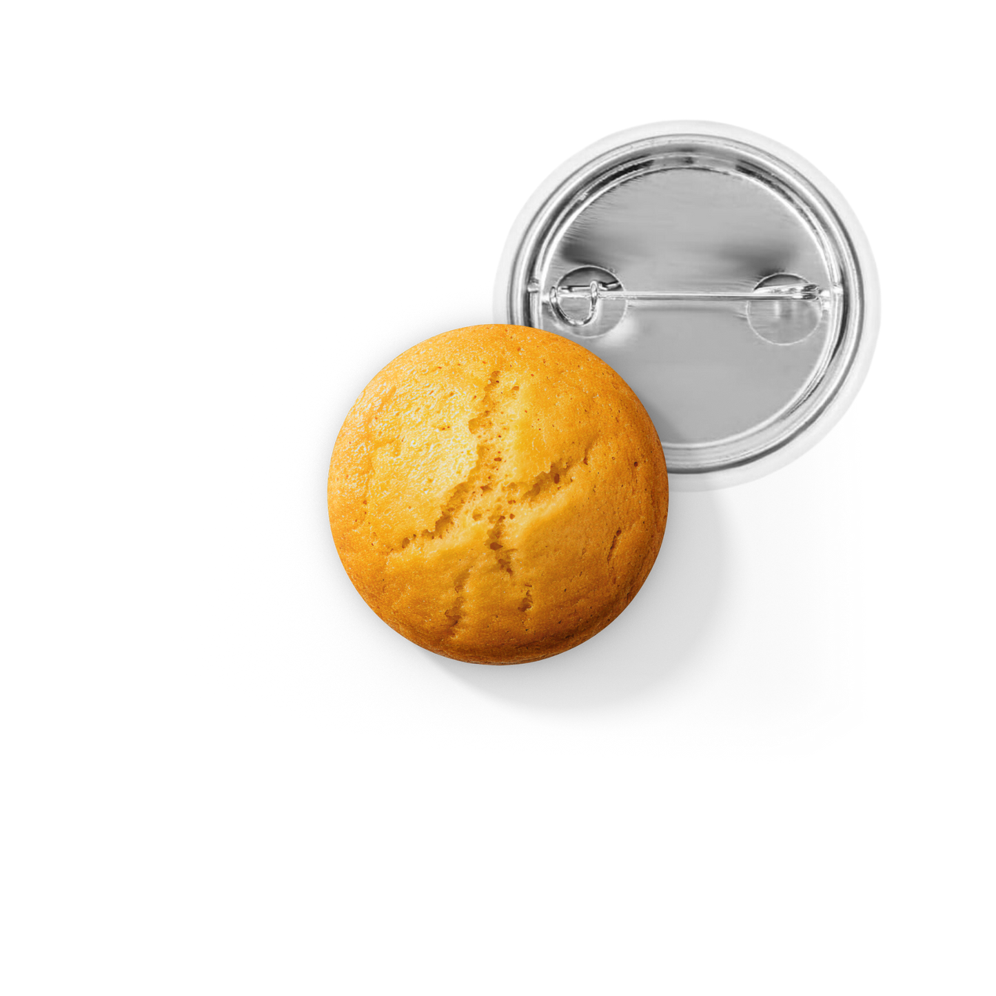 Corn Muffin Pin Back Button, Magnet