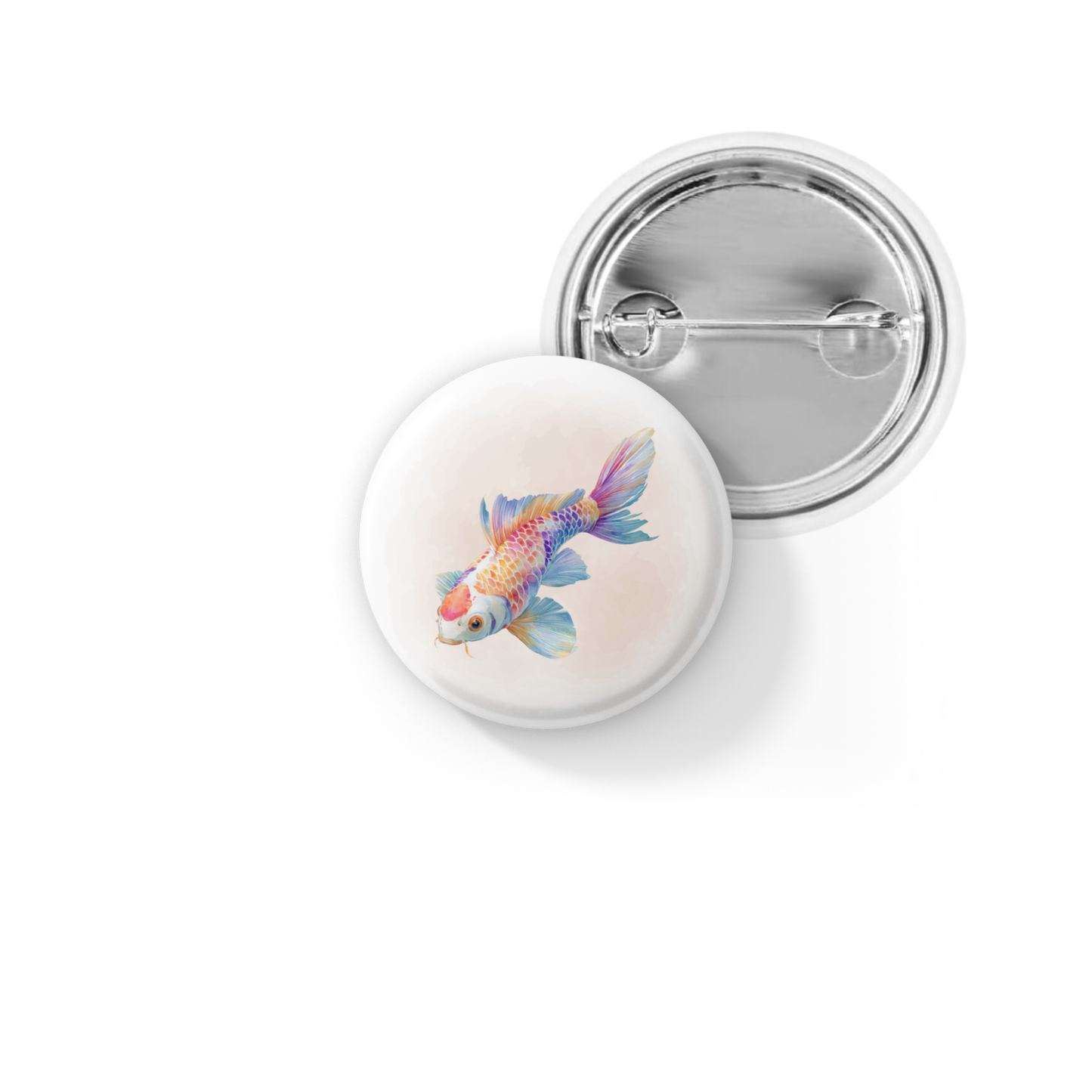 Koi Tropical Fish Pin Back Button, Magnet