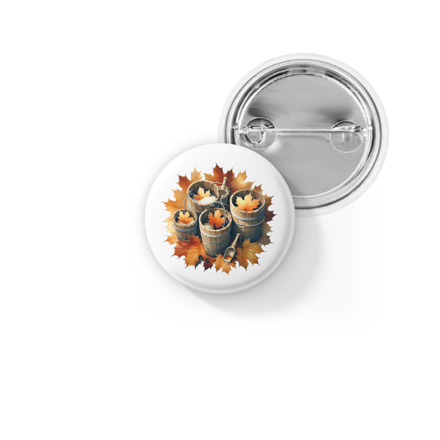 Maple Syruping Pin Back Button, Magnet