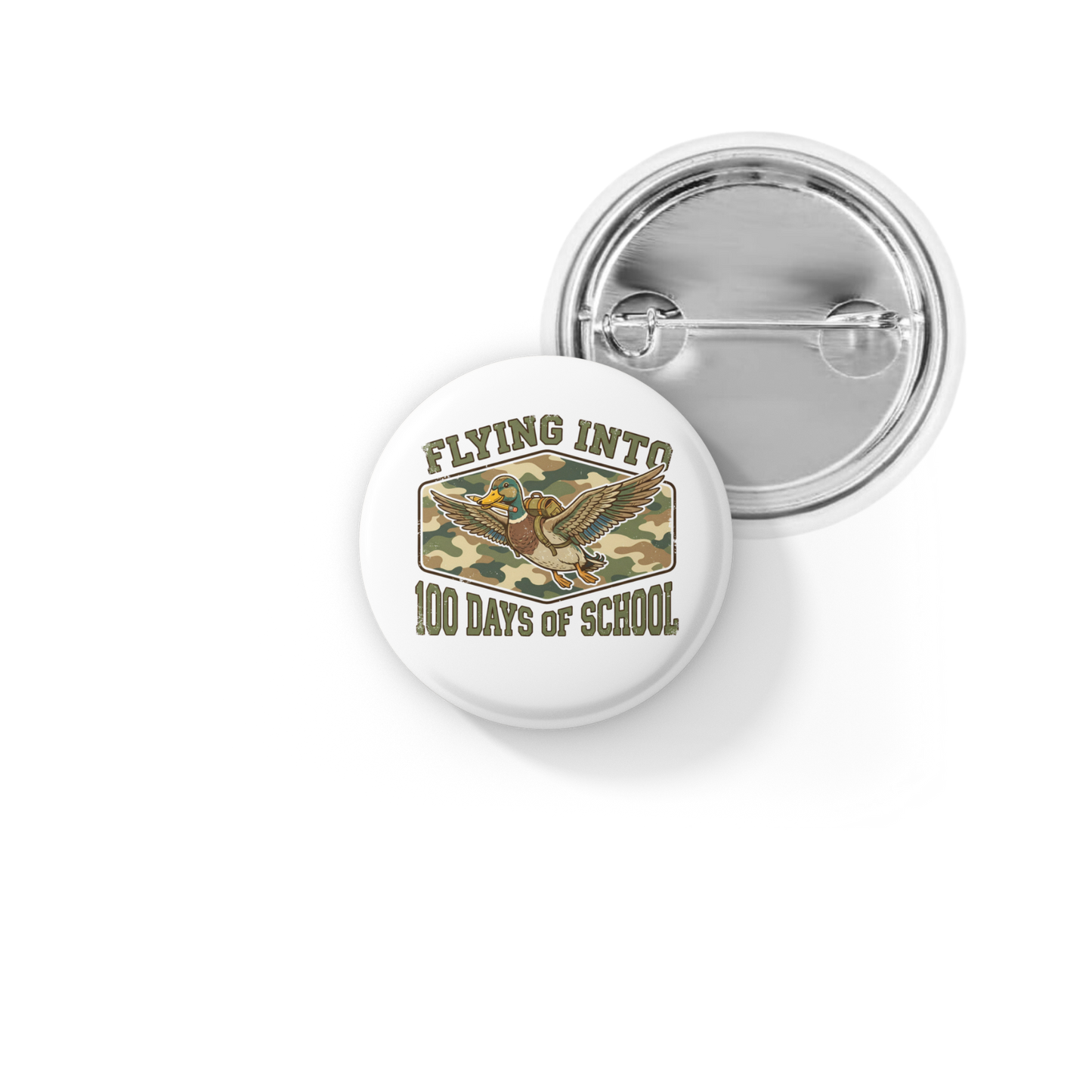 Flying Into 100 Days Of School Pin Back Button, Magnet