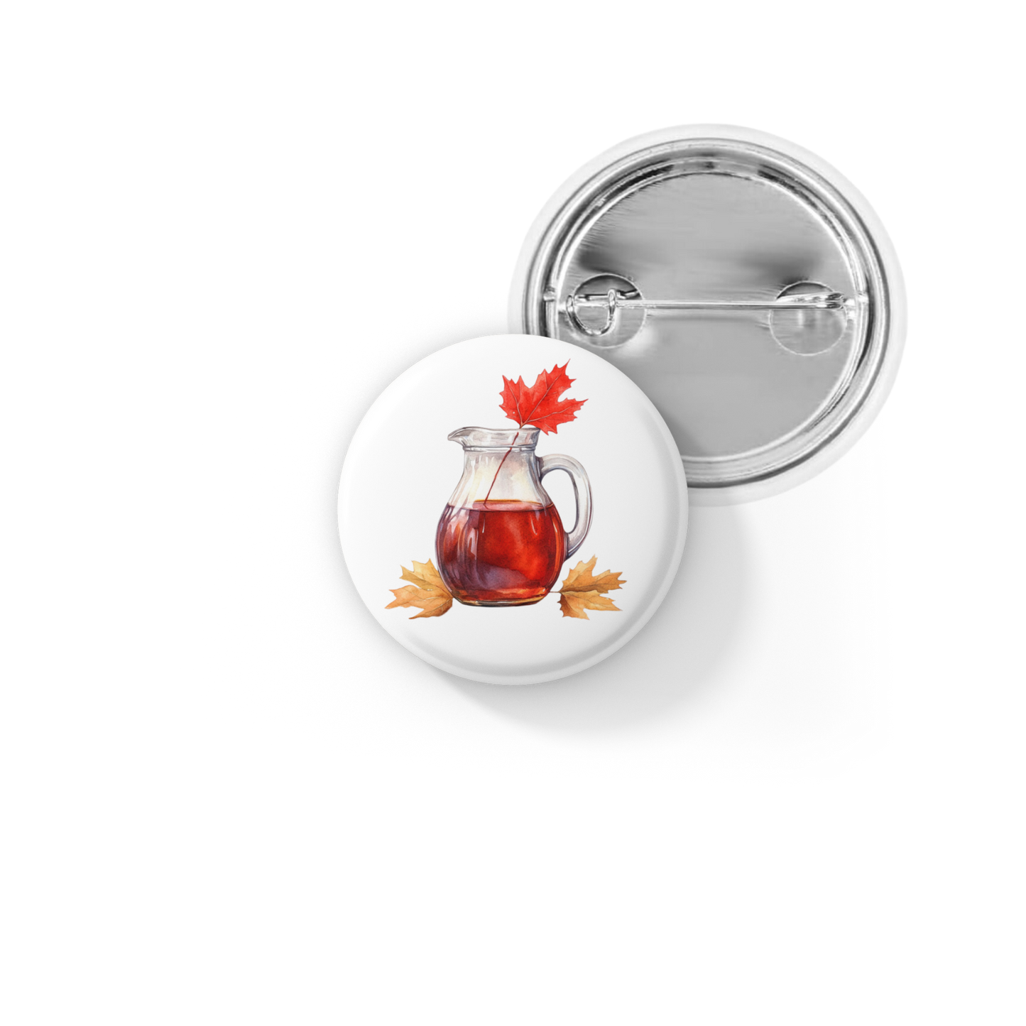 Maple Syrup Pin Back Button, Magnet