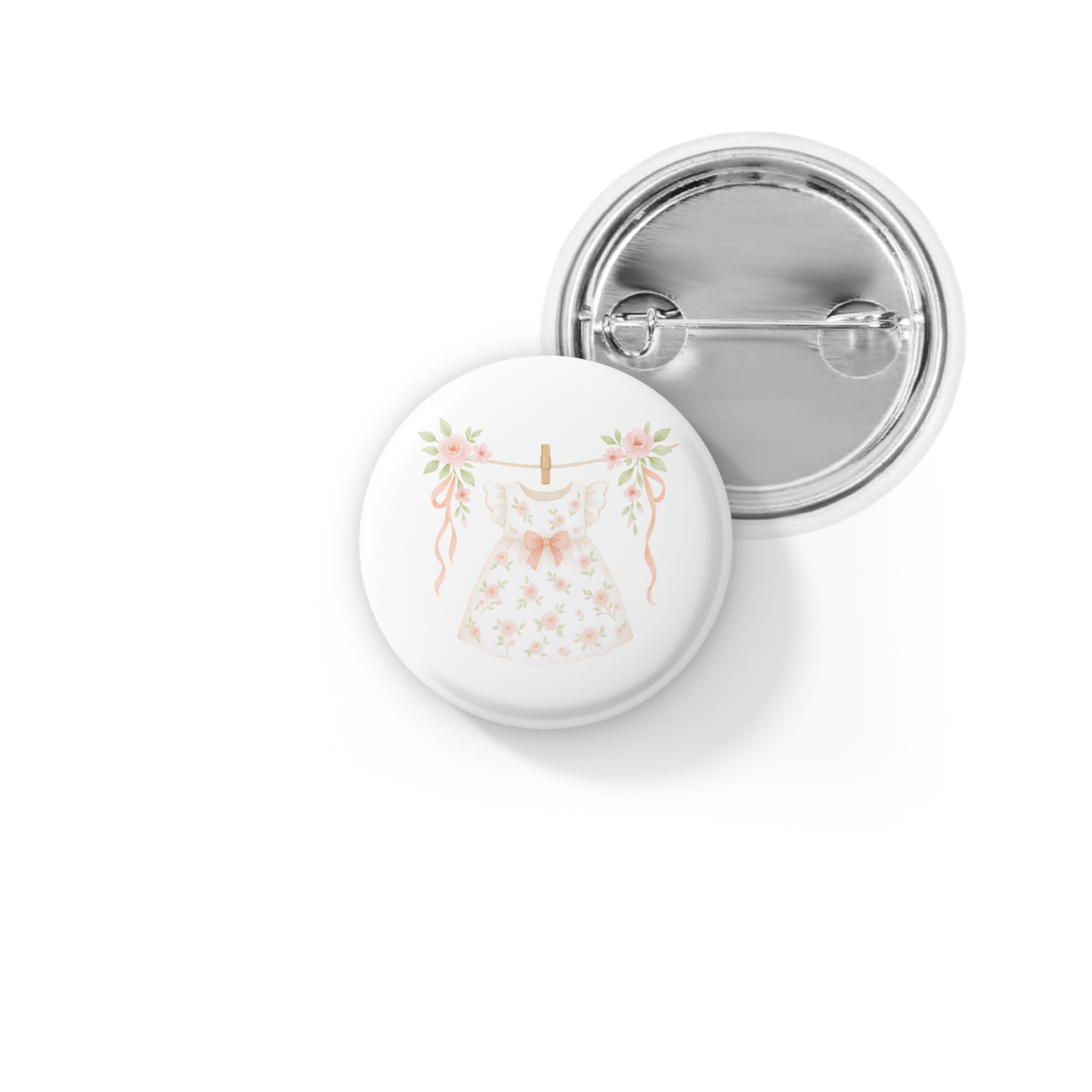 Baby Dress Pin Back Button, Magnet