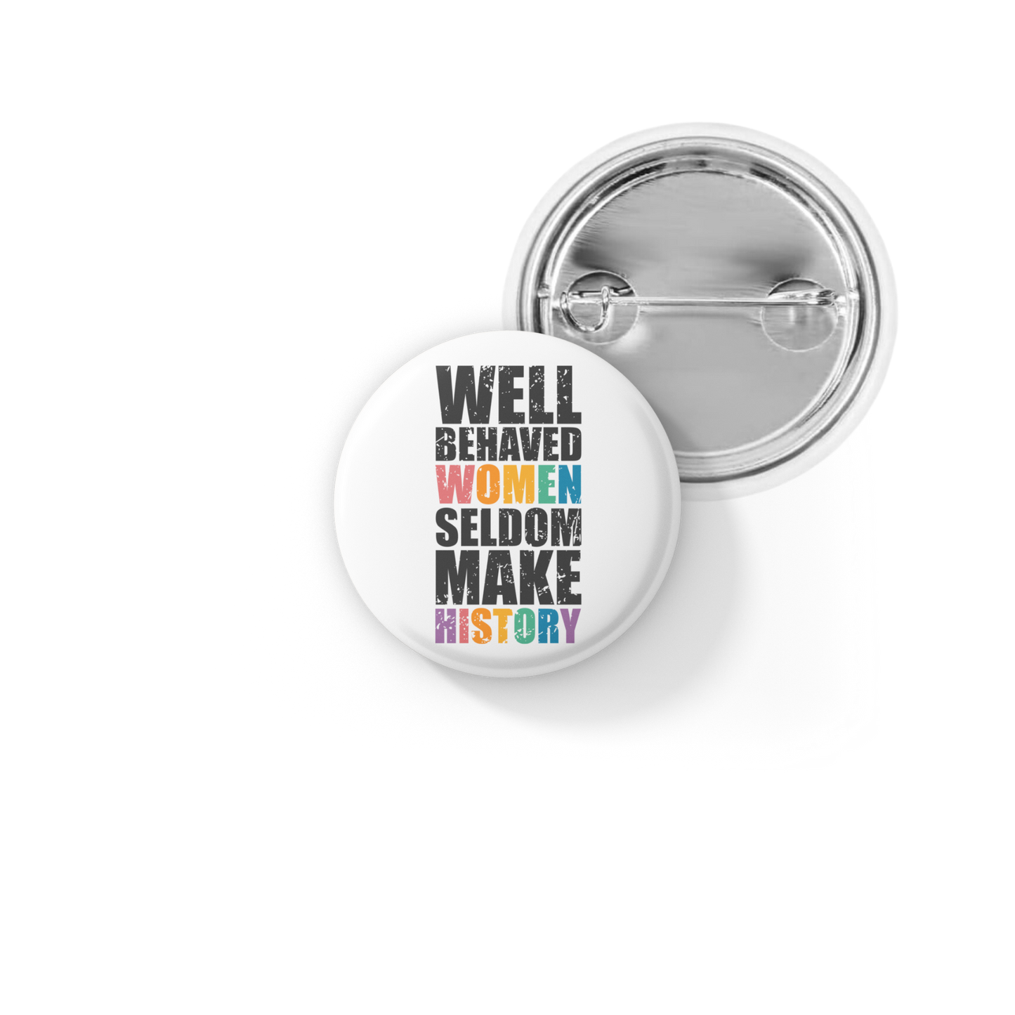 Well Behaved Women Pin Back Button, Magnet